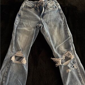 Flying Monkey Light Wash Distressed Boyfriend Jeans